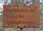 Verbotsschilder/57305/dieses-schild-duerfte-zu-den-vergessenen Dieses Schild drfte zu den vergessenen Schildern gehren, von dem der Zeitpunkt der Aufstellung weit zurck liegen drfte. In Ulm am 26.02.2010. 